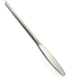 minkissy Stainless Steel Makeup Mixing Rod Spatula Tool for Cream Foundation Lipstick More Silver