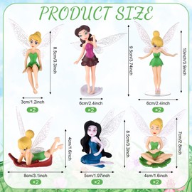 Easywiny 12 Pcs Set Miniature Fairies Figurines Accessories, Planter Pot Hanger Decorations Fairies Flower Pot Plastic Fairy Garden Figurines Angel Accessories Ornaments for Outdoor Decor