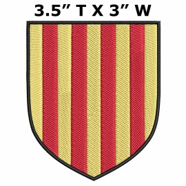 Superheroes Gear Kingdom of Aragon Crest Patch Medieval Coat of Arms Embroidered Iron-On Applique