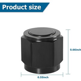 TSUGAMI 4AN Female Flare Cap Block Off Fitting Plug, 2PCS Aluminum Swivel Hex Head Nut Port Adapter, Universal Automotive Modification Accessories for Fuel Oil Line