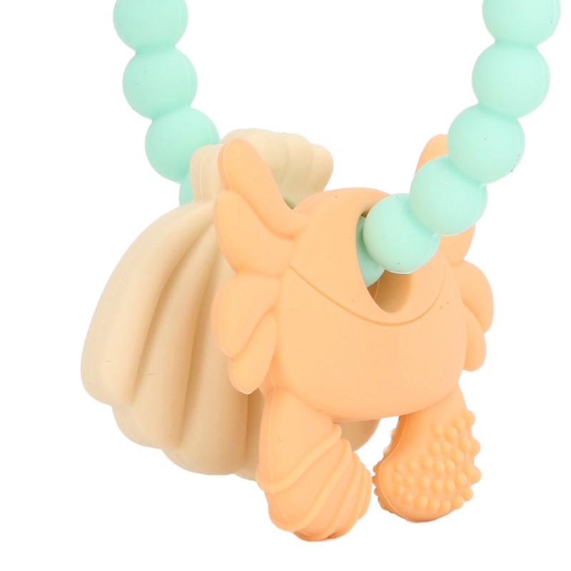 3pcs Silicone Shell Teething Ring Soothes Gum Soreness Crab Shell
