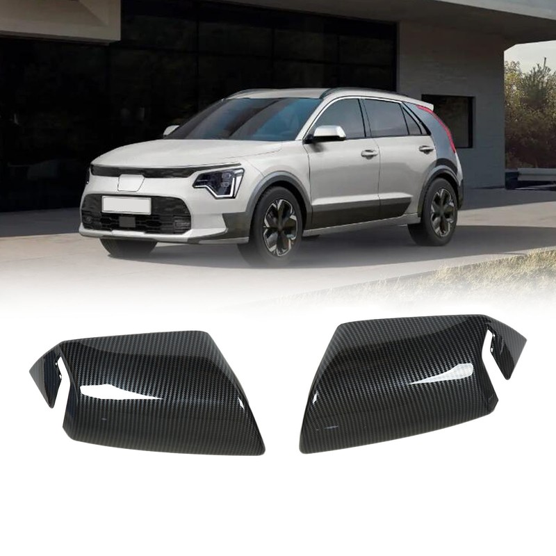 2pcs Side Mirror Cover Carbon Fiber Color Wing Mirror Cap
