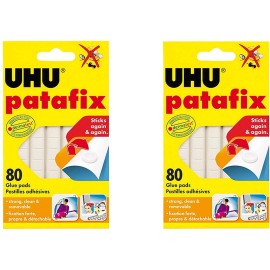 UHU Patafix Removable White Glue Pads Pack of 80 Reusable Crafting Adhesives
