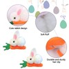Easter Hair Clip for Women White Rabbit Carrot Claw Clips
