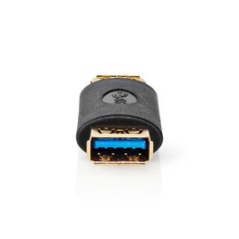 NEDIS CCBW60900AT USB Adapter | USB 3.2 Gen 1 | USB-A Female | USB-A Female | 5 Gbps | Gold-Plated | Anthracite | Box