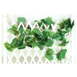 Crt Gucy 38 Ft - 5 Strands Autumn Artificial Grape Leaf Garland Fall Decoration for Home Wedding Wall Party