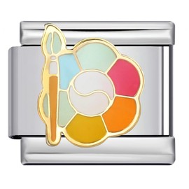 Birthday 9mm Italian Link Charm Compatible With Nomination Bracelet Mum Mom Mother Daughter (Painter Artist Eizel Art)