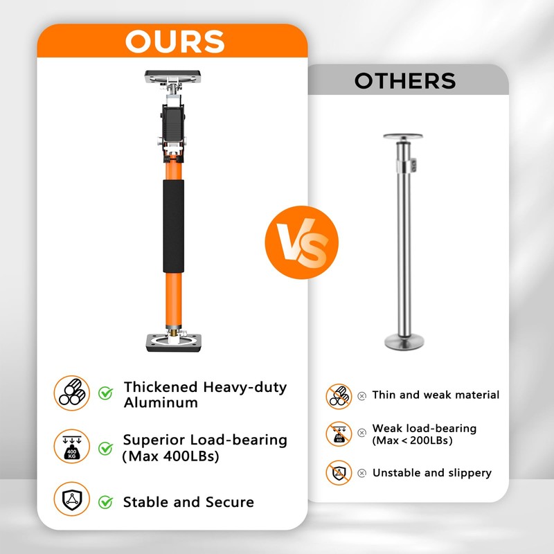 HOLOTHURIAN Cabinet Jack Support Pole, 15.8-23.6 inches Third Hand Tools