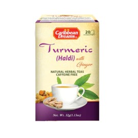 Jamaica Caribbean Dreams Tumeric Haldi Ginger Herbal Tea 20 Tea Bags
