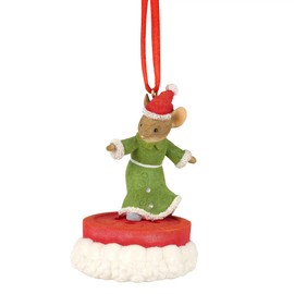 Enesco Tails with Heart Mouse Button Boarder Hanging Ornament, 2.99 Inch, Multicolor