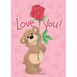 Suzy's Zoo Valentines Cards 4-pack, Love You 10957
