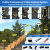 Fulifix Corner Cable Railing Post 36" (Post 35"x2"x2"), L-Shaped Pre-Drilled,
