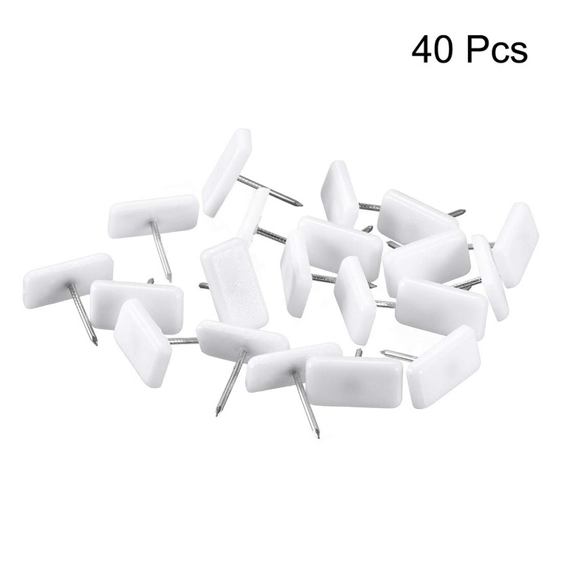uxcell Furniture Feet Nail Plastic Glide Nails Square Glide Nails