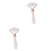 TOVINANNA 2pcs Facial Massage Roller Jade Stone Tool for Anti-aging