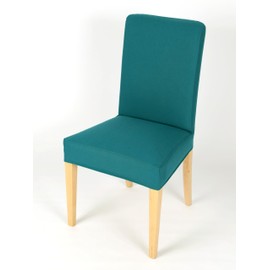 Generic Henriksdal Chair Cover Solid Color Coton Duck Fabric Slipcover Compatible with for IKEA Dining Chair (Teal, Single), F300_He