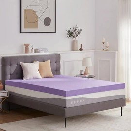 BDEUS 3 inch Mattress Topper, Cooling Gel Memory Foam Bed Topper for Pressure Relief, Full