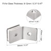 uxcell Stainless Steel 135 Degree Glass Clamp, 4pcs for 8-12mm