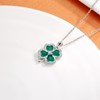 Shamrock St. Patricks Day Earrings Necklace 925 Sterling Silver Green