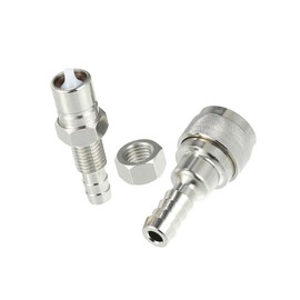 HEROFFIX 5/16" Boat Fuel Connector Male Female and Locking Nut for Tohatsu for Nissan Outboard 5-90HP Engine/Marine Boat Motor Fuel Tank Connector/Stainless Steel / 1 Set Replace Parts