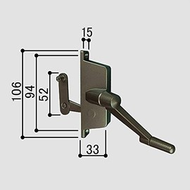 Sankyo Aluminum Operator Handle 99WB7504R0-BR