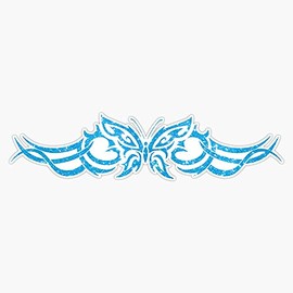 Y2K Tribal Butterfly Tramp Stamp Bumper Sticker Window Vinyl Decal 5inch KRIS-RETRO-STICKERS-2616