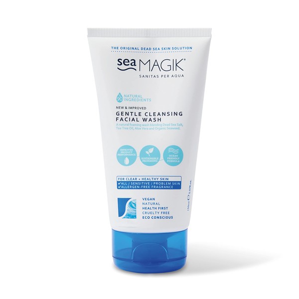 Sea Magik, Facial Cleanser for Acne, Dry, Sensitive and Oily Skin, Gentle Cleanser, Vegan, Cruelty Free (150ml)