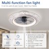 KINDLOV Modern Ceiling Fans with Lights, 19.7" Flush Mount Ceiling