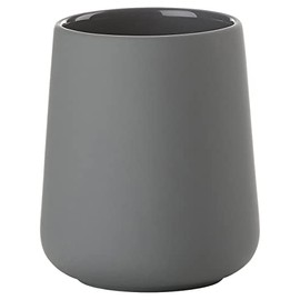 ZONE DENMARK Nova One Toothbrush Cup | Sleek & Durable Modern Bathroom Accessory | Revitalize Your Daily Routine with Scandinavian Elegance and Practicality Unite- (Gray)