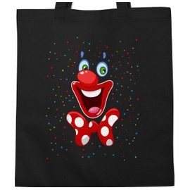 Shirtracer - Cotton Bag - & Fancy Dress - Bags - Clown Face Carnival Costume I Clown Costume Funny Clown Face, 2 Black