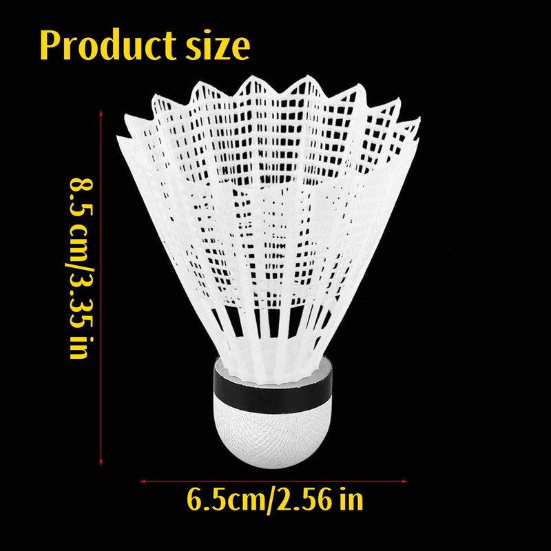 Paifeancodill Badminton Shuttlecocks Birdies, 12 Pcs Nylon Badminton Birdies, Feather