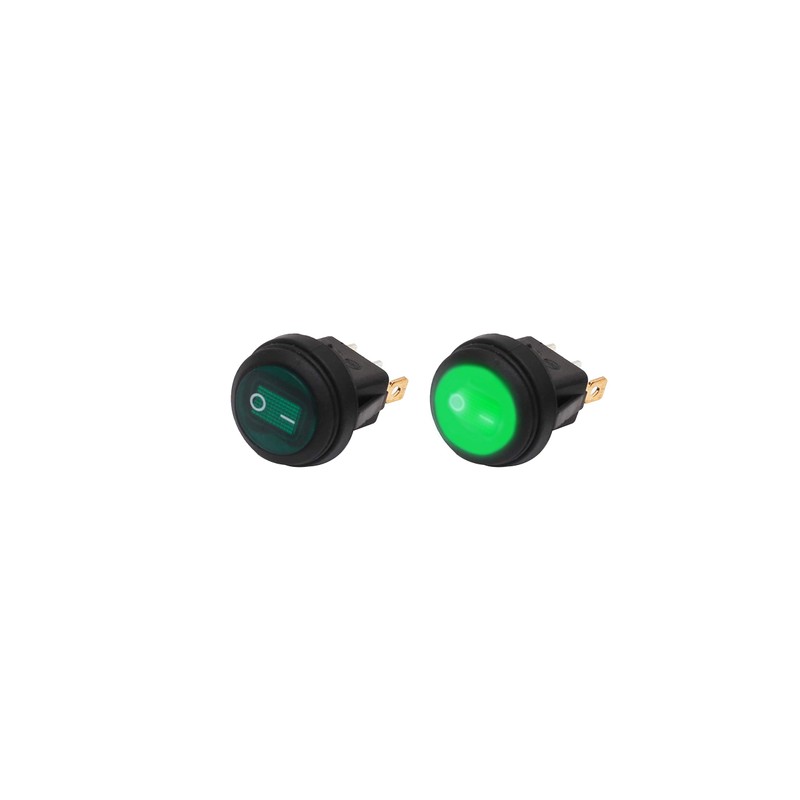 Lightronic Waterproof Round Rocker Switch On-Off Control 12V 20 Amp