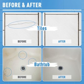 DWIL Tub and Tile Paint, White Touch Up Paint for Porcelain, Scratches, Cracks and Spots on Tile, Porcelain Repair Kit for Bathtub, Sinks, Enamel and Toilets, 1.5 Fl Oz(White)