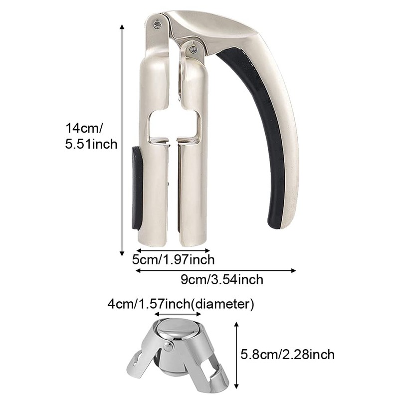 Champagne Bottle Opener Sparkling Wine Cork Puller, Bar Jar Cork
