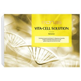 Ronas VITA Cell Solution,Anti Aging Serum for Face neck with Hyaluronic Acid,Vitamin C, Ceramide, Beta glucan, Hydrating Tone up serum for Dark Spots, Fine Lines & wrinkles 0.16oz 10vial, 1.6 Fl Oz