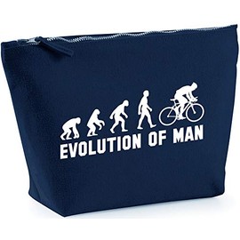 Hippowarehouse Evolution Of Man Cyclist printed make up cosmetic wash bag 18x19x9cm