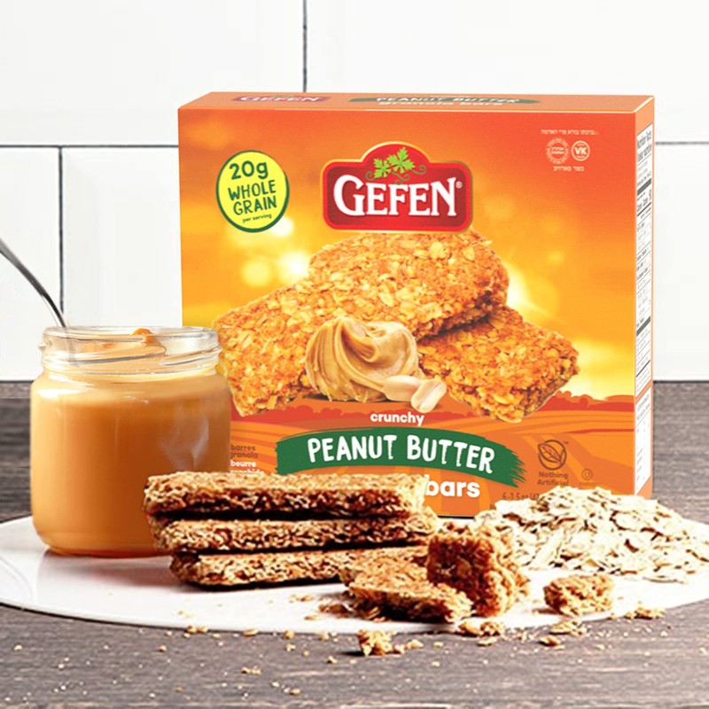 Gefen Peanut Butter Granola Bar (2 Pack = 24 Bars)