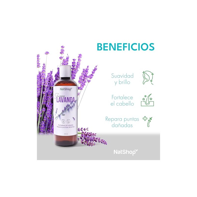 NATSHOP | Kit 3 Shampoos Naturales de Lavanda y Vitamina