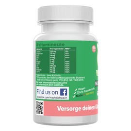 Multimineral Capsules + Trace Elements Complex – High Dose – Quality from Germany – No Additives – Laboratory Tested – Vegan – Small Capsules Instead of Tablets – Suitable for Children Vitamineule®