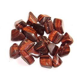 Zentron Crystal Collection Tumbled Tiger Eye with Velvet Bag (1/2 Pound, Red Tiger Eye)