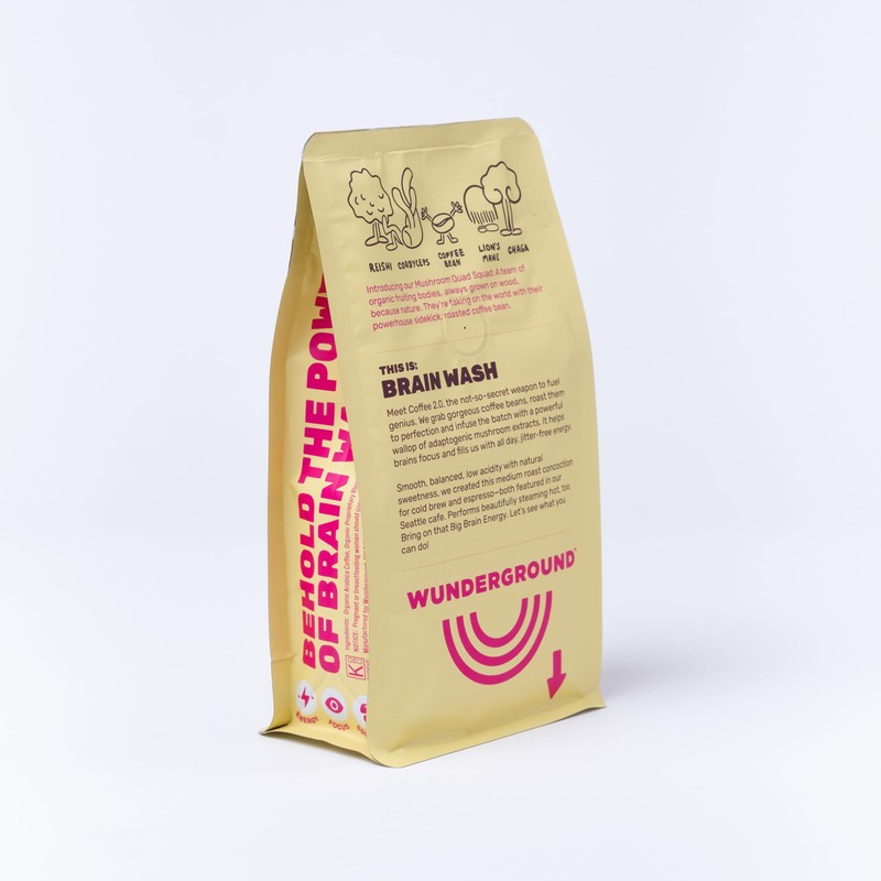 Wunderground's Brain Wash Medium Roast Organic Whole Bean Coffee with