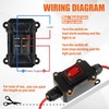 JAMHER DC 12V-24V Waterproof Inline Switch IP65 DPST Dual Side