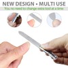 VOGARB Nail File for Men Fingernail and Thick Toenails, Multifunctional