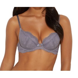 Gossard Women's Superboost Lace Padded Plunge Bra, 7711, Platinum, 42D