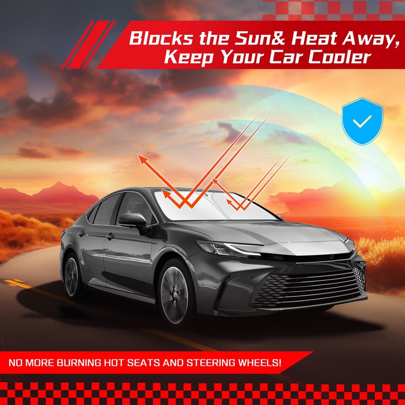 ARISMOTOR Windshield Sun Shade for Toyota Camry(XSE XLE SE LE)