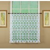 Today's Curtain Medallion Macramé Tier 36",White,35W x 36L