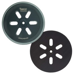 1 x SabreCut OSSCPB420 150mm Medium Hard 6 Hole Random Orbital Sander Hook & Loop Backing Pad Compatible with Bosch GEX 150 AC, GEX 150 Turbo, PEX 420 Medium