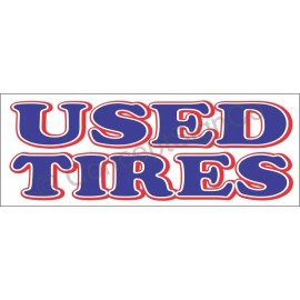 Concept Signs & Graphics 1.5'x4' USED TIRES BANNER 1Outdoor Indoor Sign Sale Wheels Rims Car Auto Repair
