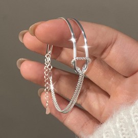Love Knot Bracelet for Women 925 Sterling Silver 14K Gold Plated Matching Infinity Bracelets Snake Chain bracelet Dainty Mother Daughter Knot Friendship Best Friend Bracelet Valentine’s Day Mother’s Day (Silver)
