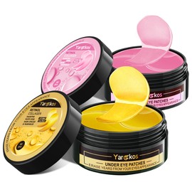 2 Paquetes 60 Pzas Parches Debajo De Los Ojos, Oro De 24KRosa, 30 Pares Mascarilla Para Ojos Hinchados Tratamiento De Ojeras, Almohadillas De Gel De  