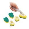 1Set Dishwashing Sponge with Handle Heavy Duty Dish Wand Brush